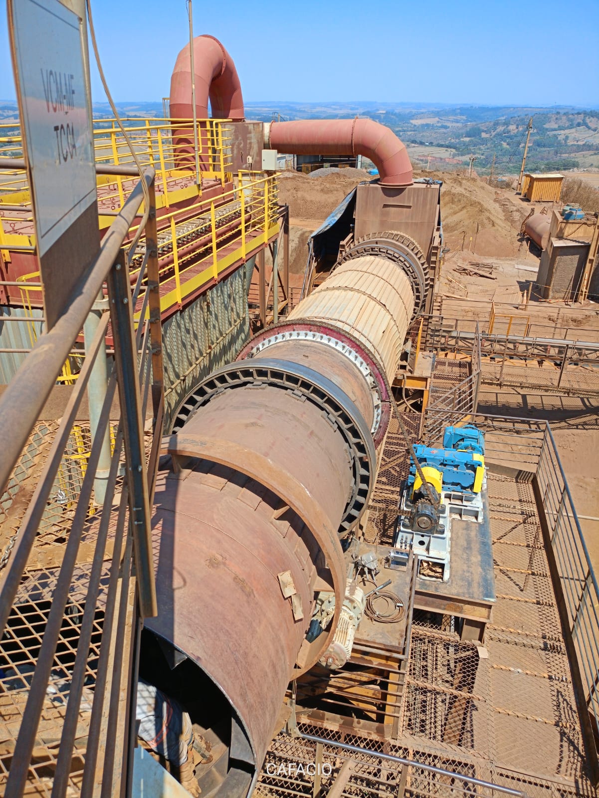 Secador em mineração a céu aberto